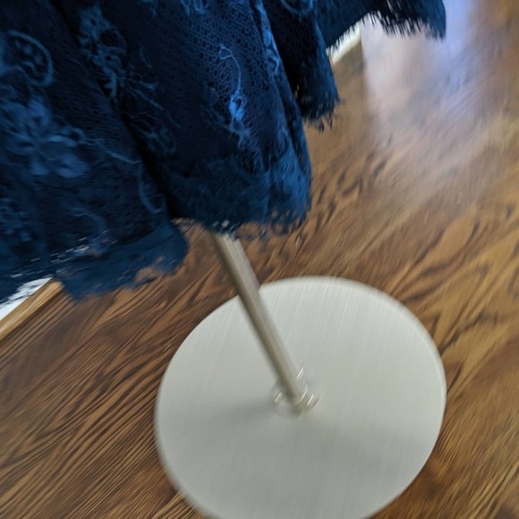 Custom Dark Dark Teal Eyelet Lace Dress NEW Medium - Picture 9 of 10